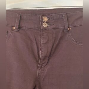 Maurices Women's Skinny Jeans in Dark Maroon